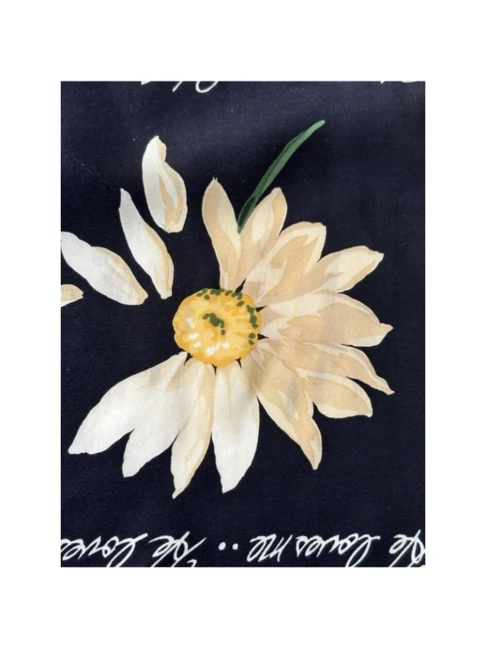 Talbots Women Scarf He Loves Me, He Loves Me Not 100% Silk Floral Pedals